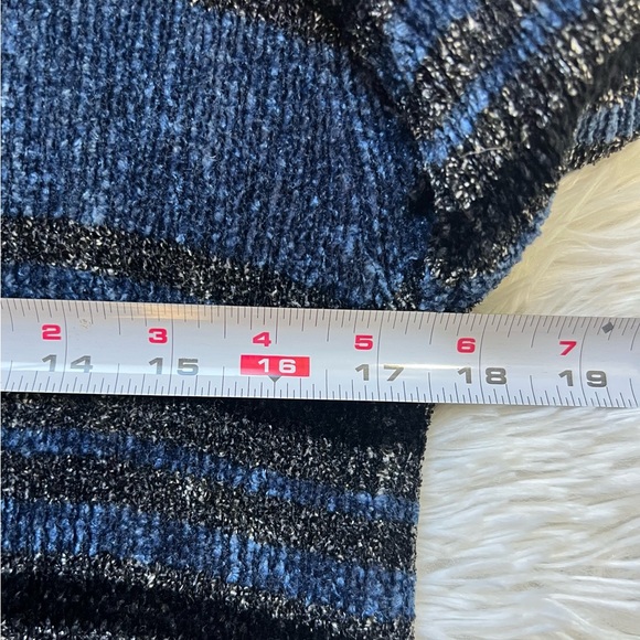 Y2K Velvet Knit Vtg Paraphrase Sweater Women’s Size S Striped Holiday Winter - Picture 12 of 15